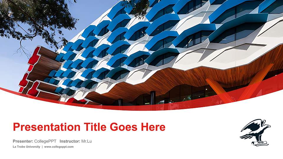 La Trobe University Course/Courseware Creation PPT Template16:9 ratio PPT effect preview image