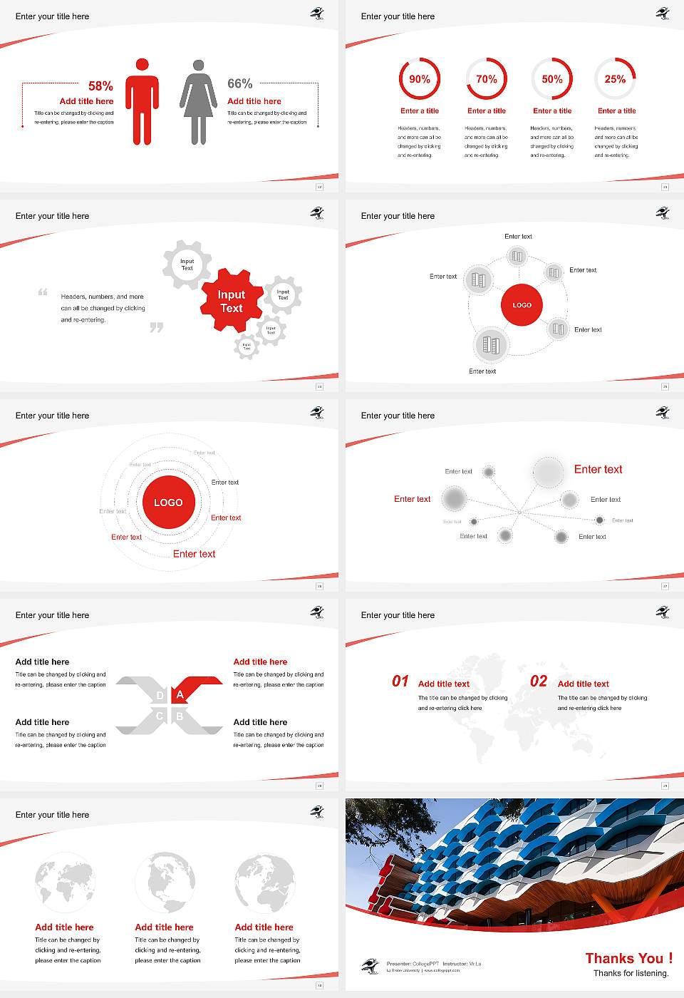 La Trobe University Course/Courseware Creation PPT Template16:9 ratio PPT effect preview image4