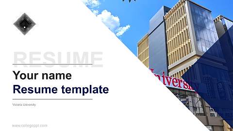 Victoria University Resume PPT Template