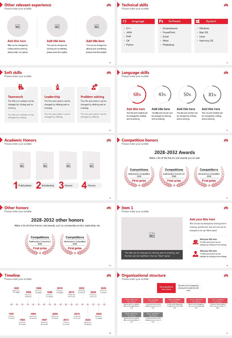 Griffith University Resume PPT Template16:9 ratio PPT effect preview image3