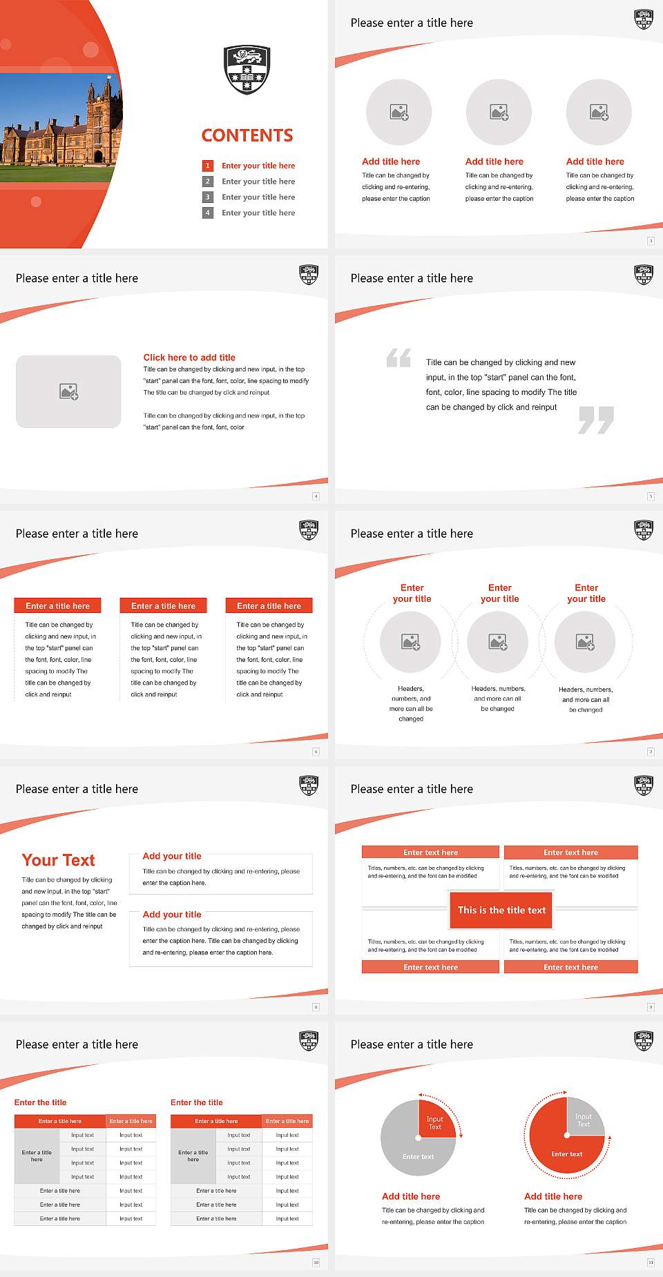 The University of Sydney Course/Courseware Creation PPT Template4:3 ratio PPT effect preview image2