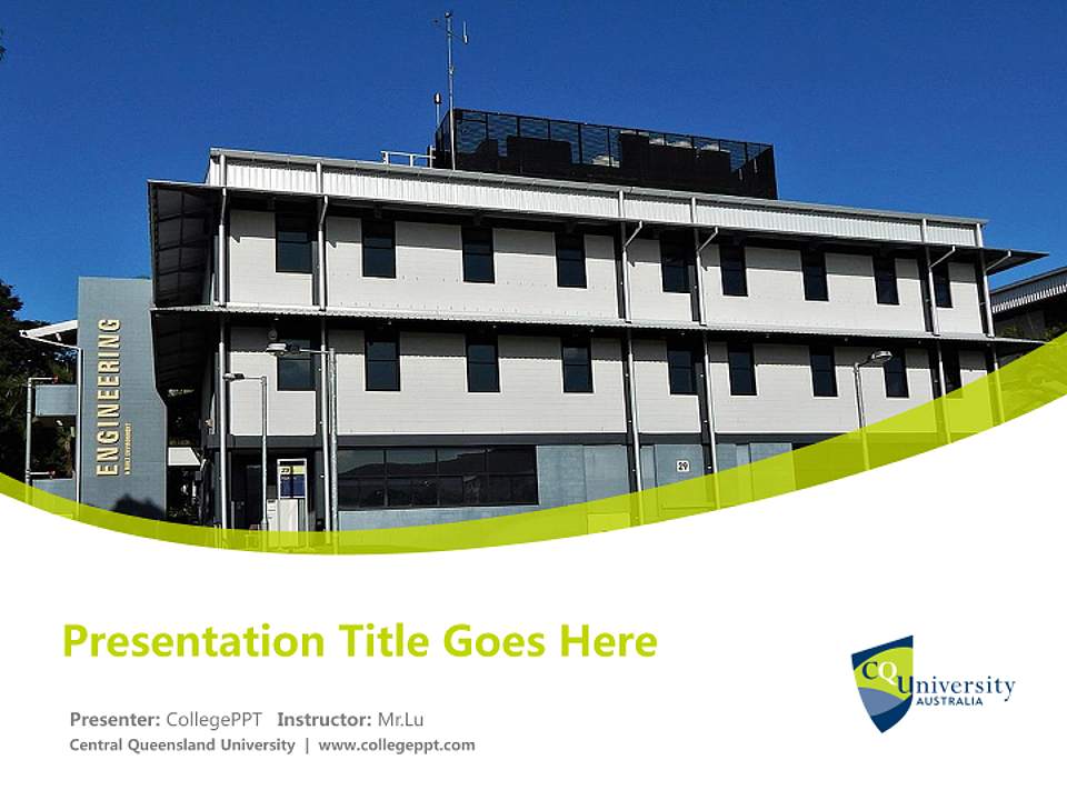 Central Queensland University Course/Courseware Creation PPT Template4:3 ratio PPT effect preview image5