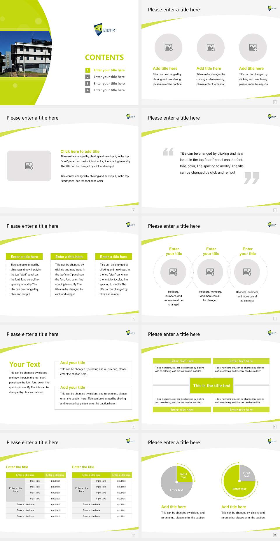 Central Queensland University Course/Courseware Creation PPT Template4:3 ratio PPT effect preview image2