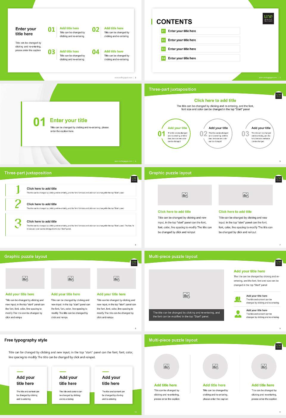 University of New England Academic Presentation/Research Findings Report PPT Template16:9 ratio PPT effect preview image2