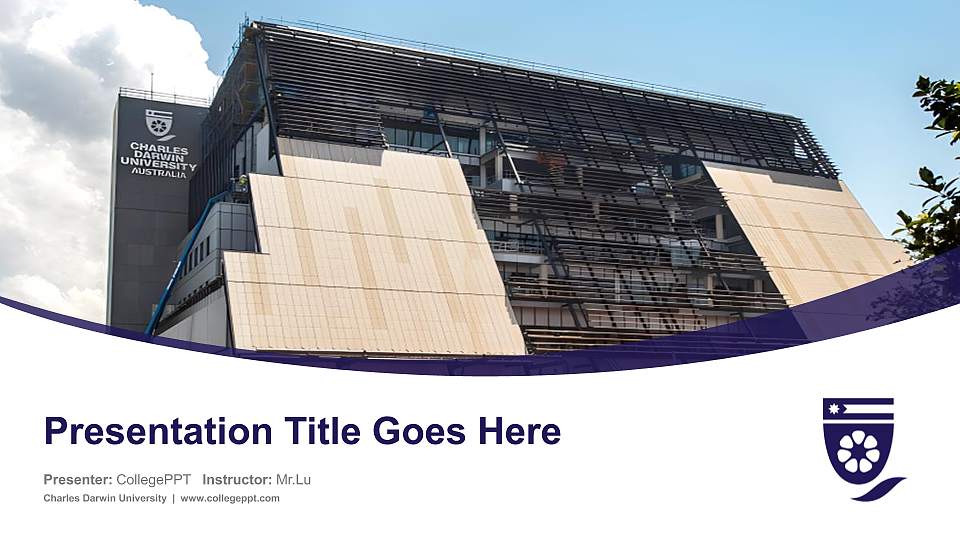 Charles Darwin University Course/Courseware Creation PPT Template16:9 ratio PPT effect preview image1