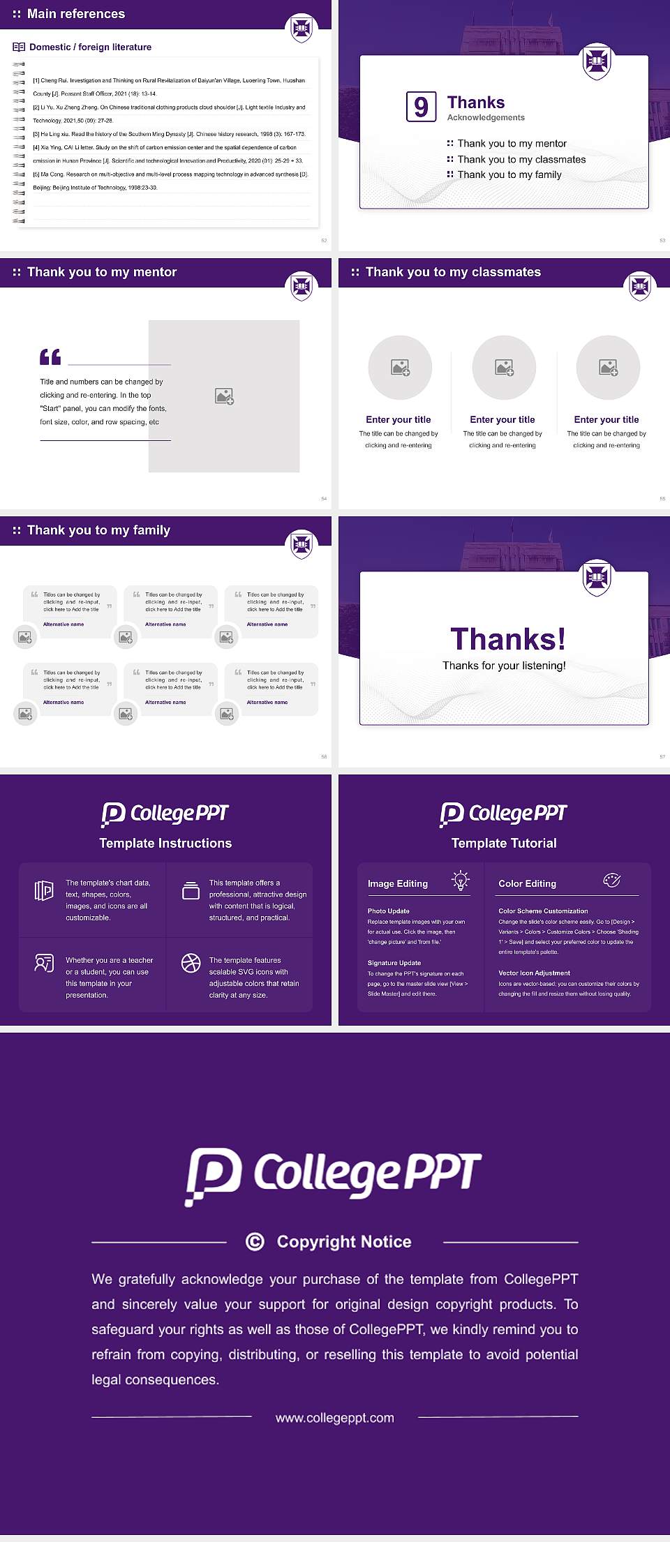 The University of Queensland Graduation Thesis Defense PPT Template4:3 ratio PPT effect preview image7