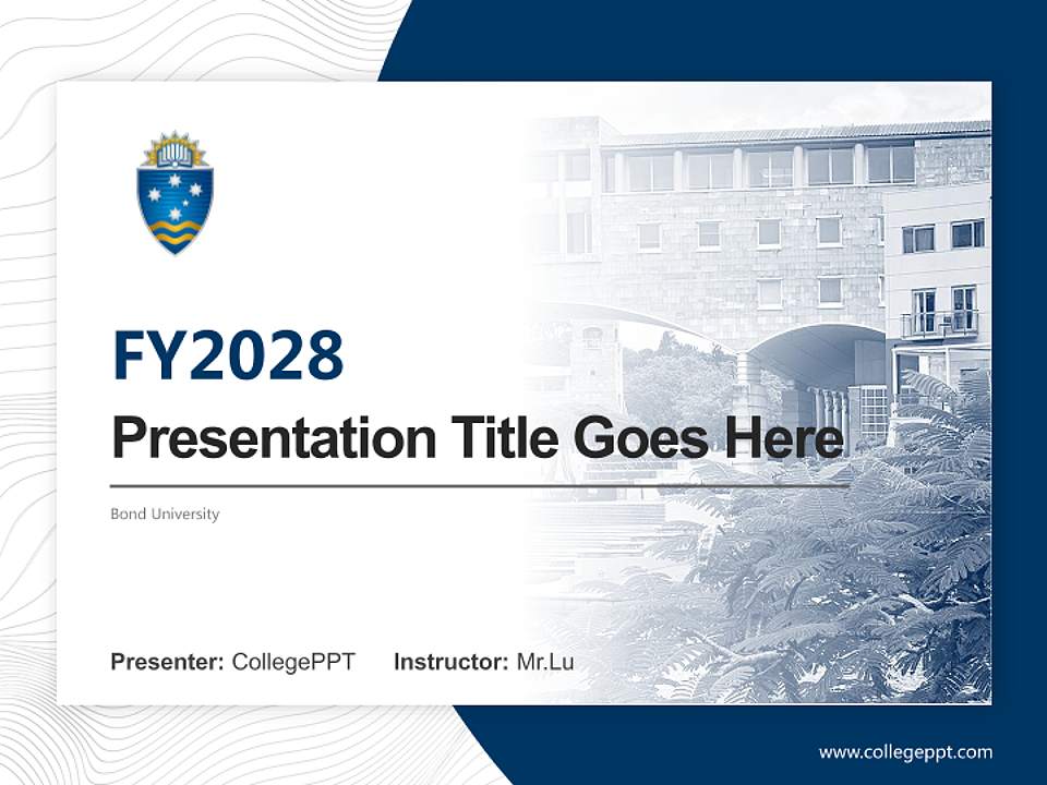 Bond University Academic Presentation/Research Findings Report PPT Template4:3 ratio PPT effect preview image5