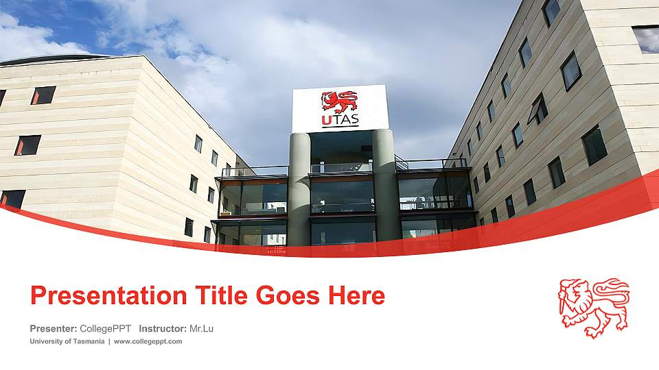 University of Tasmania Course/Courseware Creation PPT Template16:9 ratio PPT effect preview image