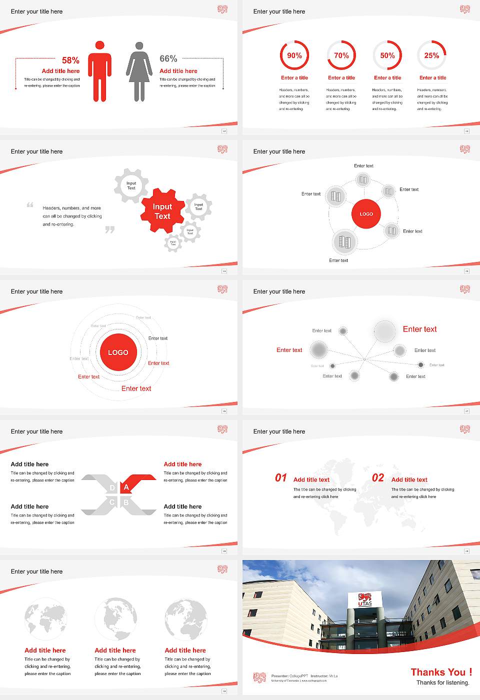 University of Tasmania Course/Courseware Creation PPT Template16:9 ratio PPT effect preview image4