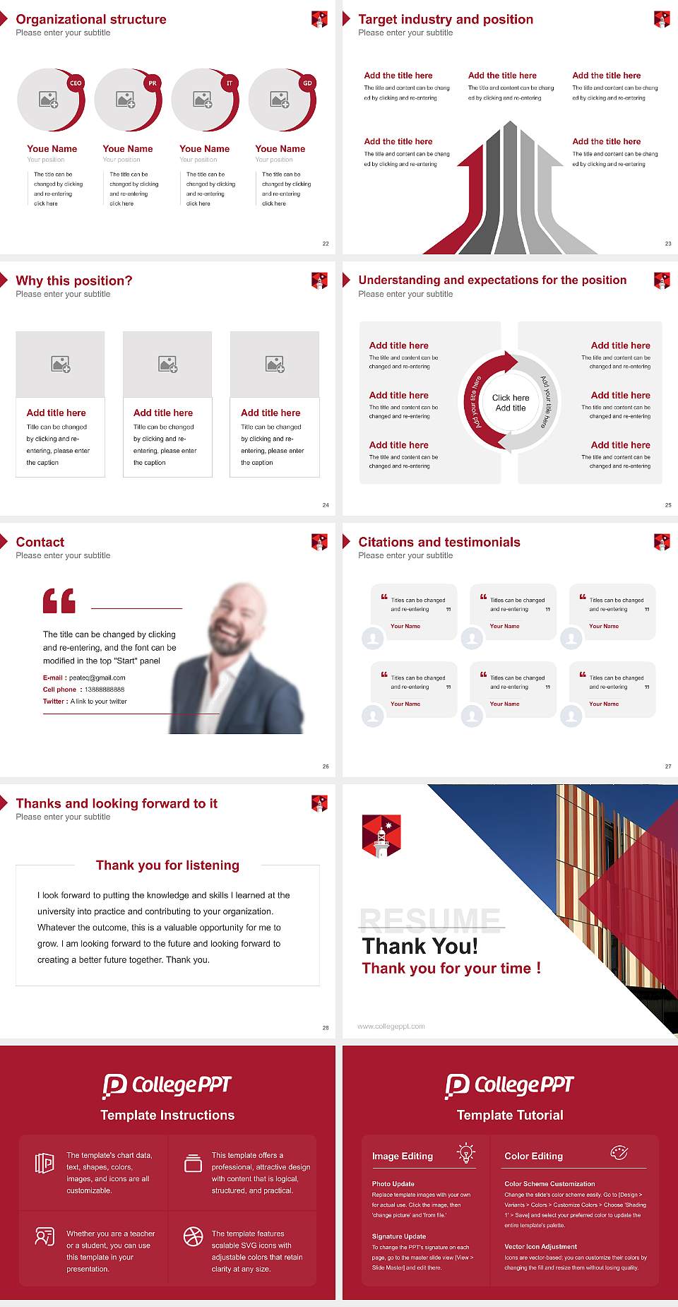 Macquarie University Resume PPT Template4:3 ratio PPT effect preview image4