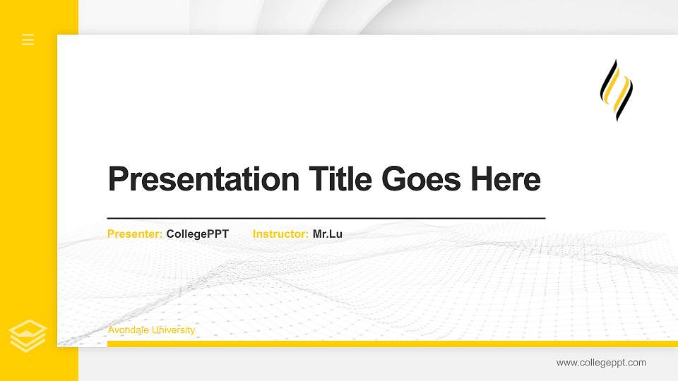 Avondale University Thesis Proposal/Graduation Defense PPT Template16:9 ratio PPT effect preview image
