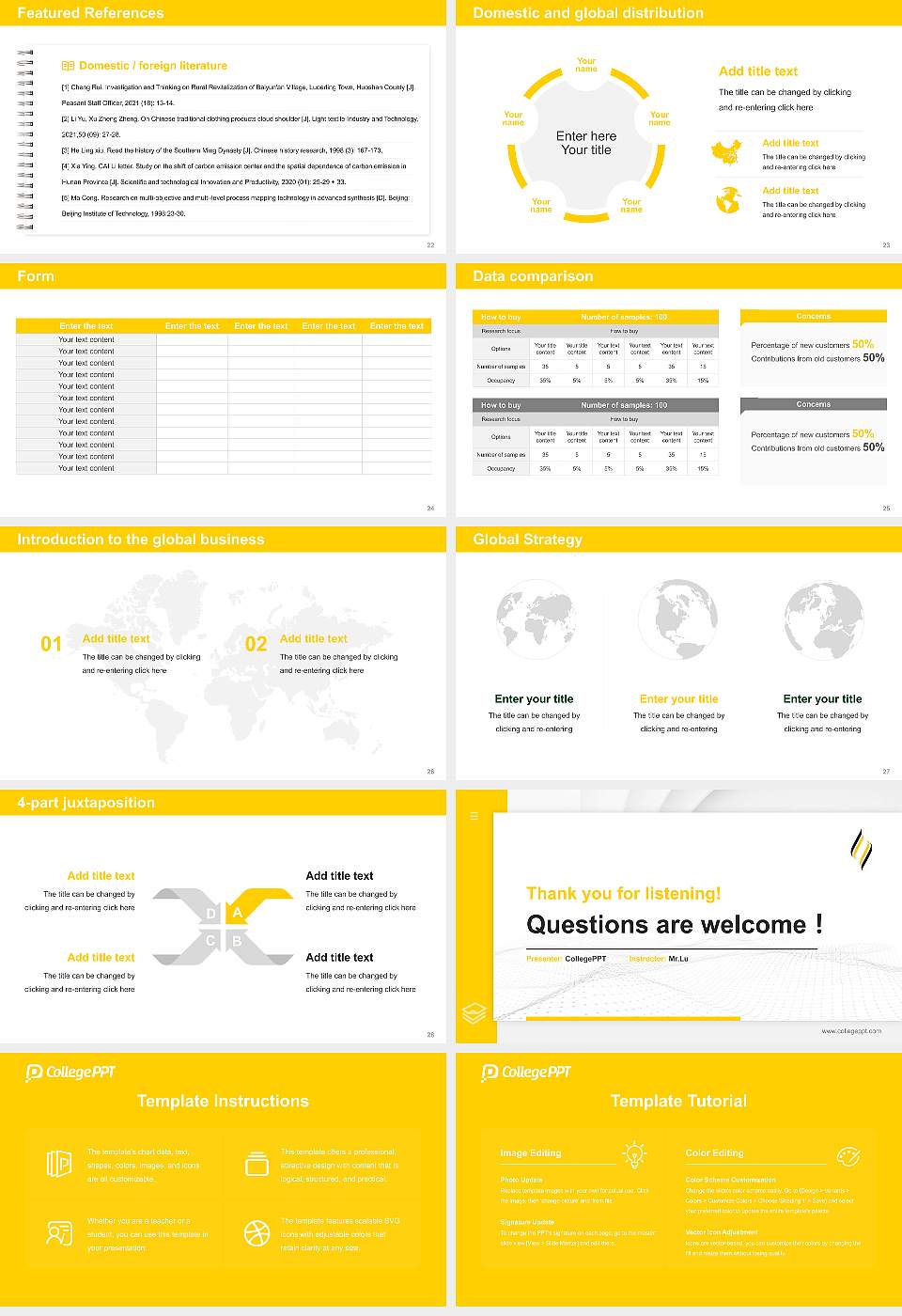 Avondale University Thesis Proposal/Graduation Defense PPT Template16:9 ratio PPT effect preview image4