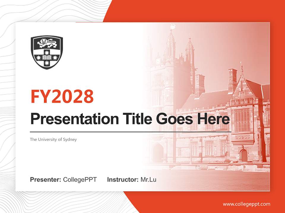 The University of Sydney Academic Presentation/Research Findings Report PPT Template4:3 ratio PPT effect preview image5