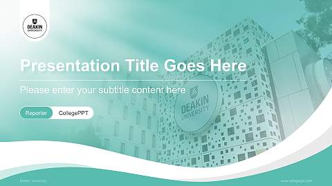 Deakin University Lecture Sharing and Networking Event PPT Template