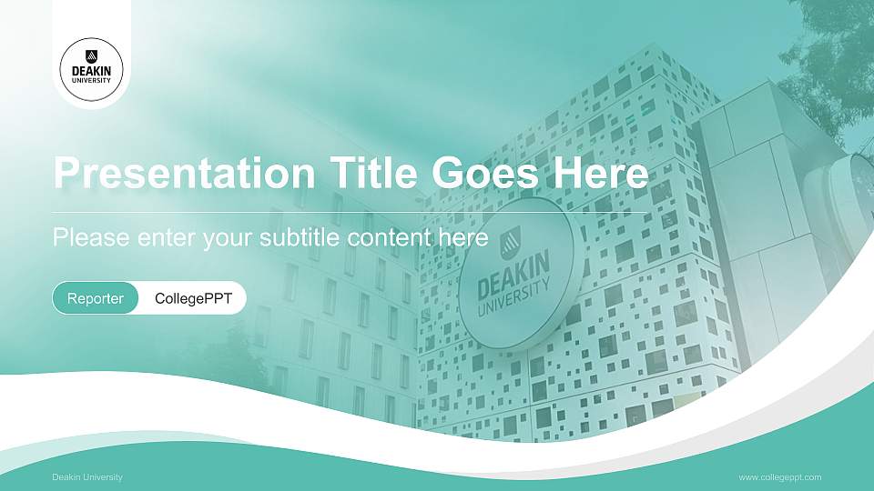 Deakin University Lecture Sharing and Networking Event PPT Template16:9 ratio PPT effect preview image