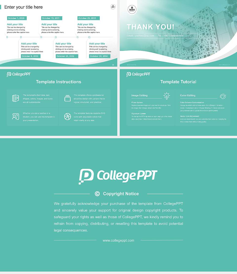 Deakin University Lecture Sharing and Networking Event PPT Template16:9 ratio PPT effect preview image4