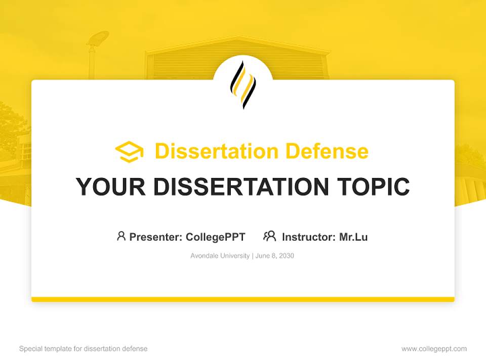 Avondale University Graduation Thesis Defense PPT Template4:3 ratio PPT effect preview image7