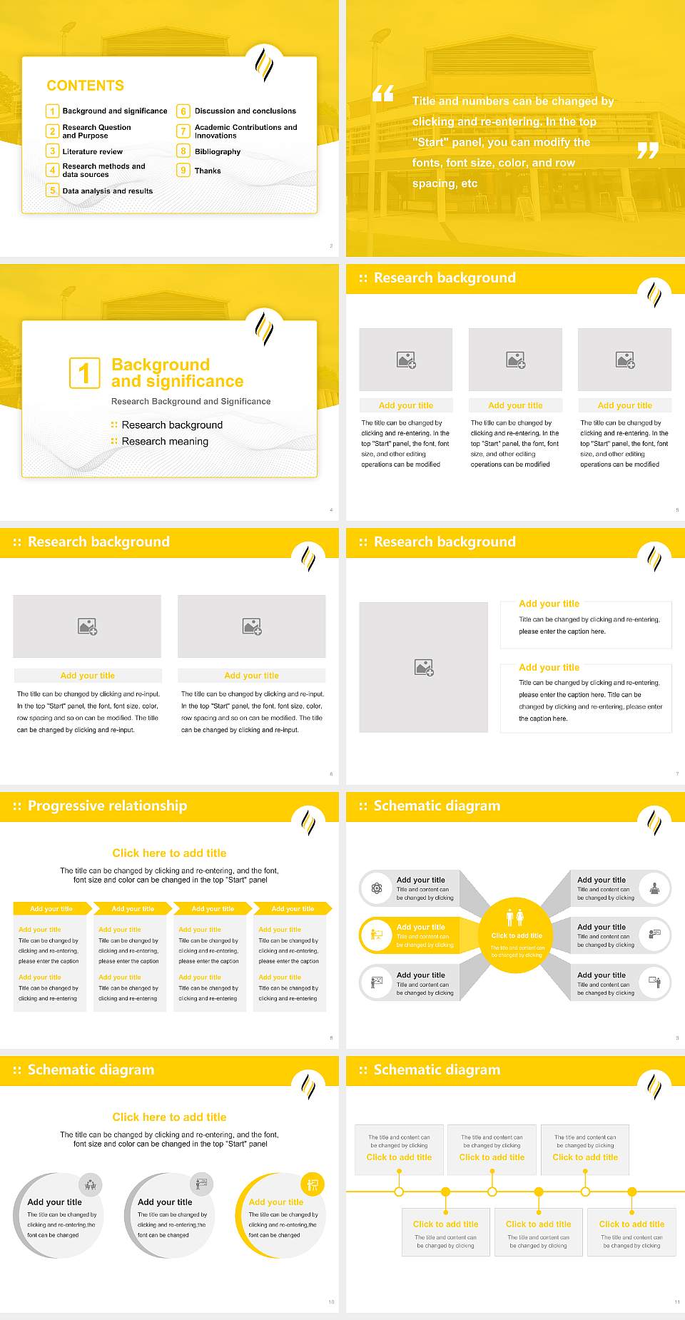 Avondale University Graduation Thesis Defense PPT Template4:3 ratio PPT effect preview image2