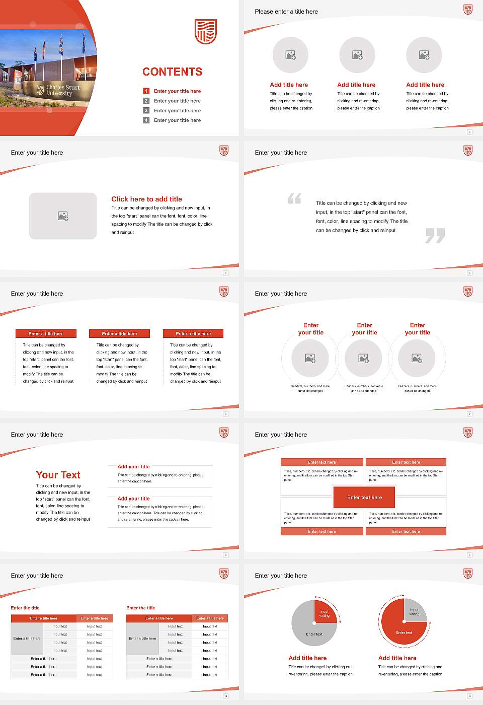 Charles Sturt University Course/Courseware Creation PPT Template16:9 ratio PPT effect preview image2
