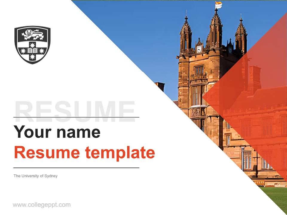 The University of Sydney Resume PPT Template4:3 ratio PPT effect preview image5