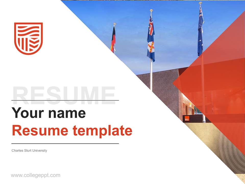 Charles Sturt University Resume PPT Template4:3 ratio PPT effect preview image5