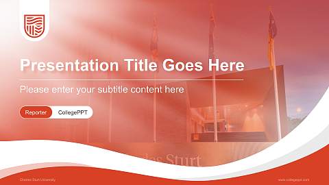 Charles Sturt University Lecture Sharing and Networking Event PPT Template