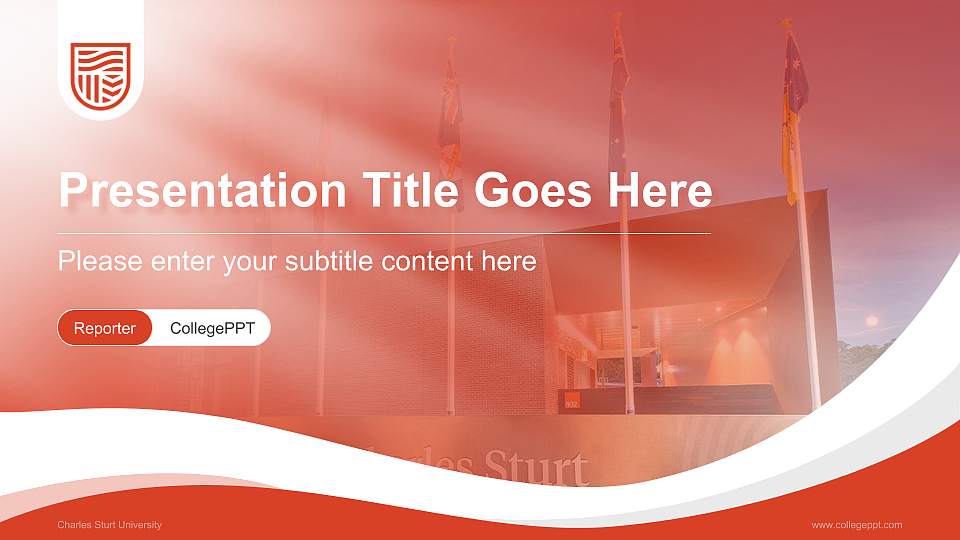 Charles Sturt University Lecture Sharing and Networking Event PPT Template16:9 ratio PPT effect preview image