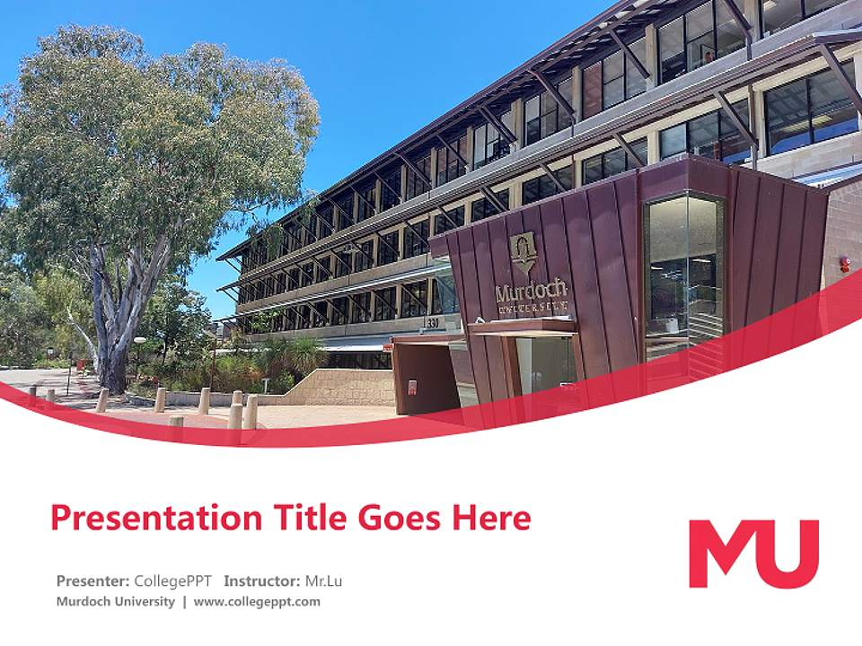 Murdoch University Course/Courseware Creation PPT Template4:3 ratio PPT effect preview image5