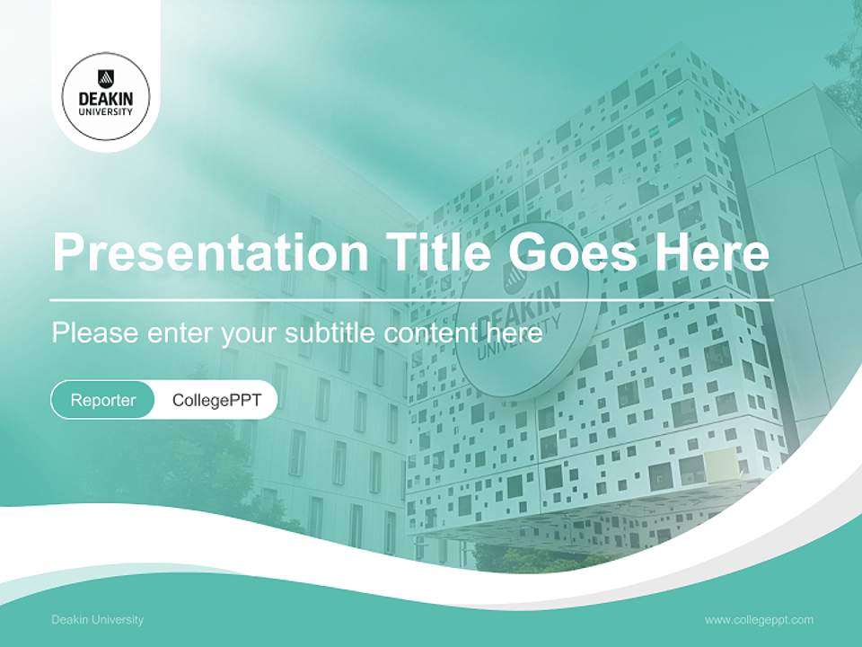 Deakin University Lecture Sharing and Networking Event PPT Template4:3 ratio PPT effect preview image4