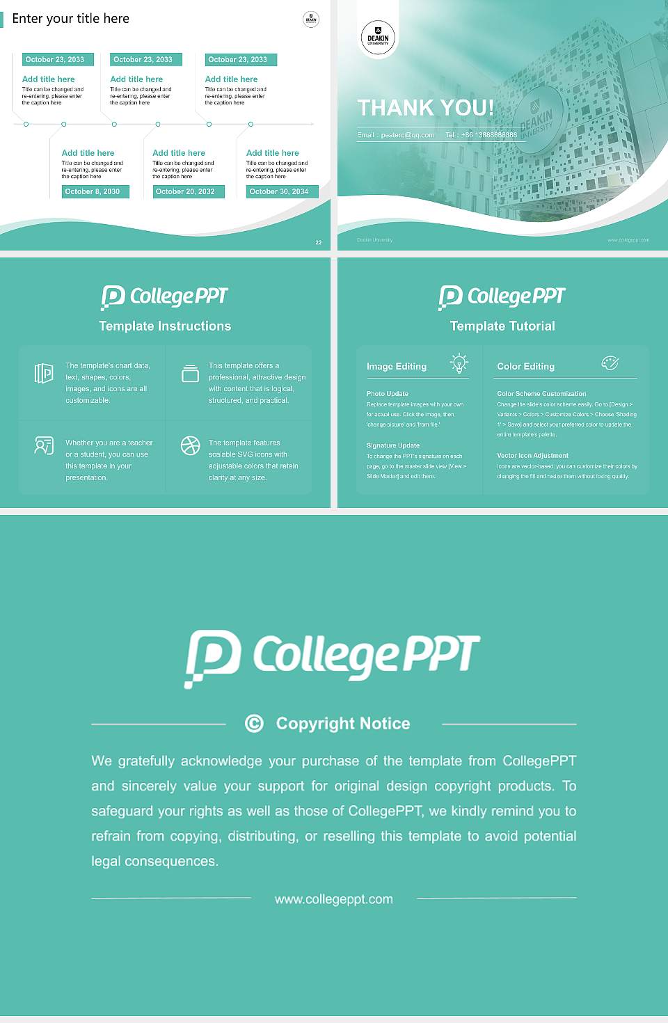 Deakin University Lecture Sharing and Networking Event PPT Template4:3 ratio PPT effect preview image4