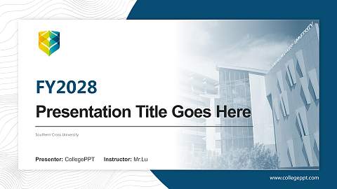 Southern Cross University Academic Presentation/Research Findings Report PPT Template