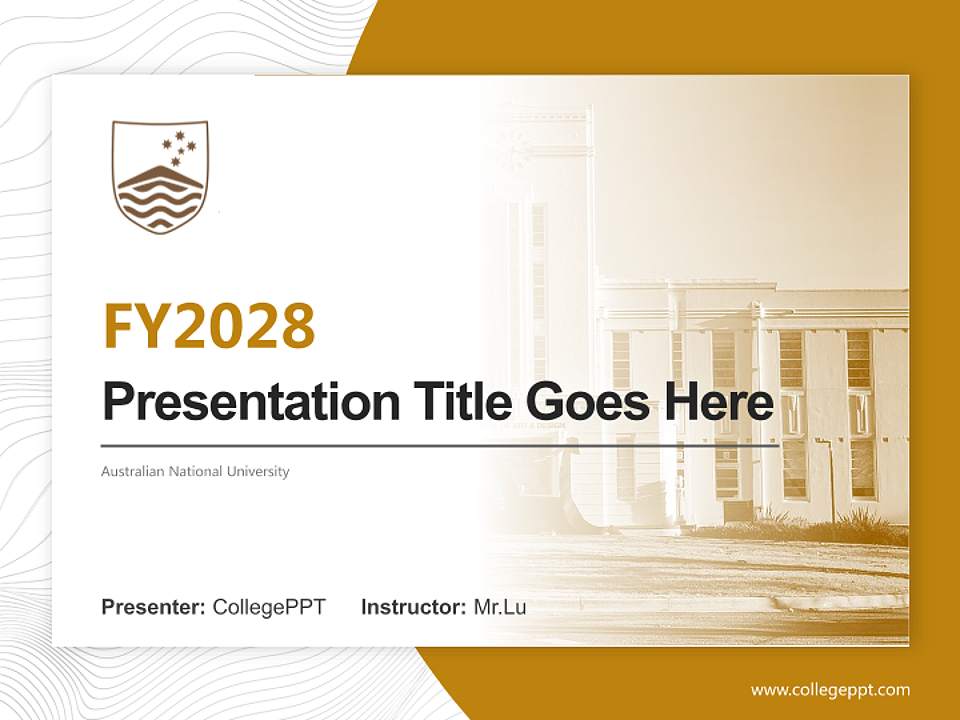 Australian National University Academic Presentation/Research Findings Report PPT Template4:3 ratio PPT effect preview image5