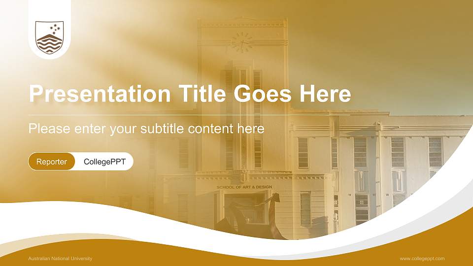 Australian National University Lecture Sharing and Networking Event PPT Template16:9 ratio PPT effect preview image