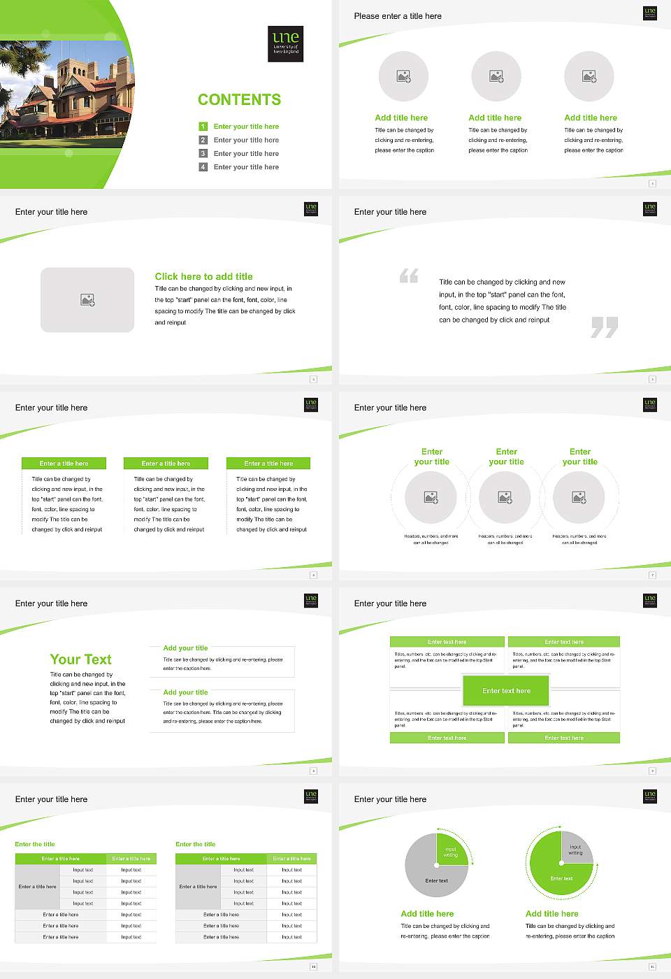 University of New England Course/Courseware Creation PPT Template16:9 ratio PPT effect preview image2