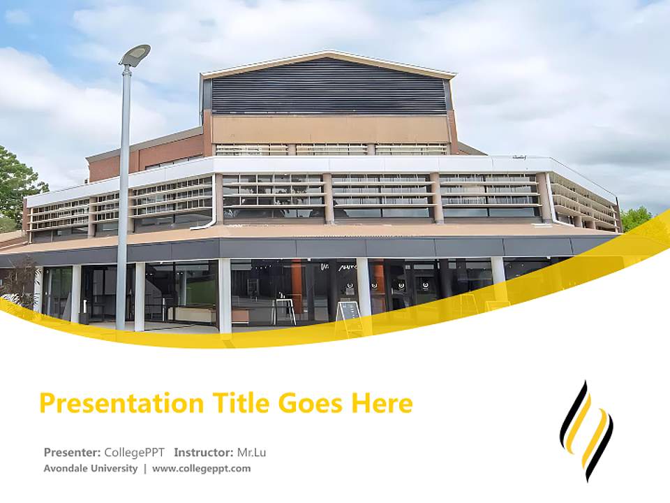 Avondale University Course/Courseware Creation PPT Template4:3 ratio PPT effect preview image5