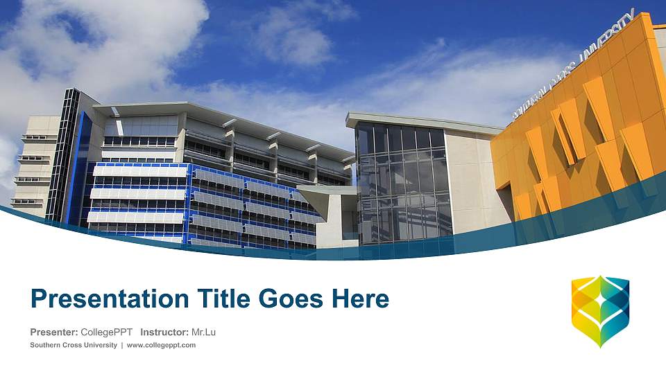 Southern Cross University Course/Courseware Creation PPT Template16:9 ratio PPT effect preview image