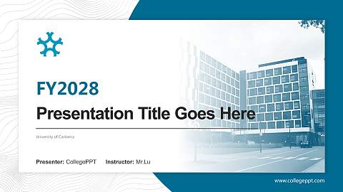 University of Canberra Academic Presentation/Research Findings Report PPT Template