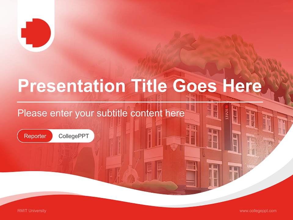 RMIT University Lecture Sharing and Networking Event PPT Template4:3 ratio PPT effect preview image4