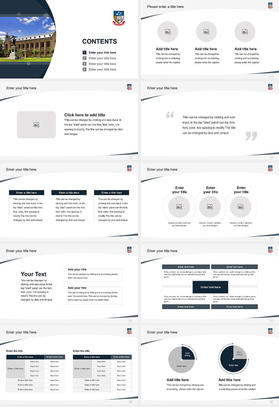 The University of Adelaide Course/Courseware Creation PPT Template16:9 ratio PPT effect preview image2