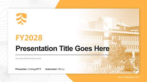 University of Southern Queensland Academic Presentation/Research Findings Report PPT Template