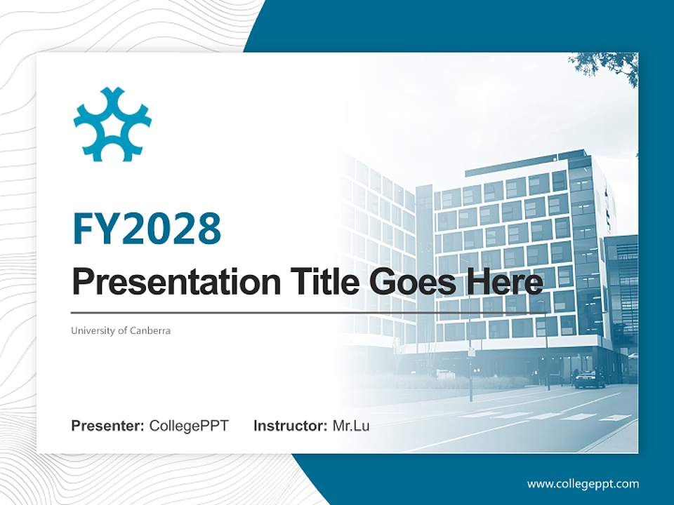 University of Canberra Academic Presentation/Research Findings Report PPT Template4:3 ratio PPT effect preview image5
