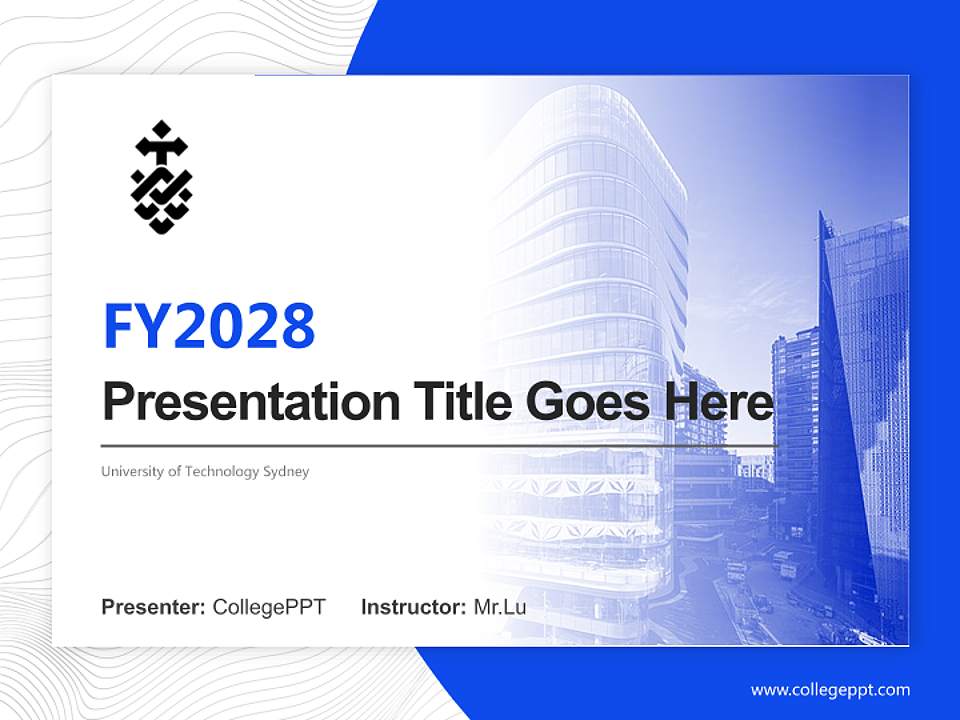 University of Technology Sydney Academic Presentation/Research Findings Report PPT Template4:3 ratio PPT effect preview image5