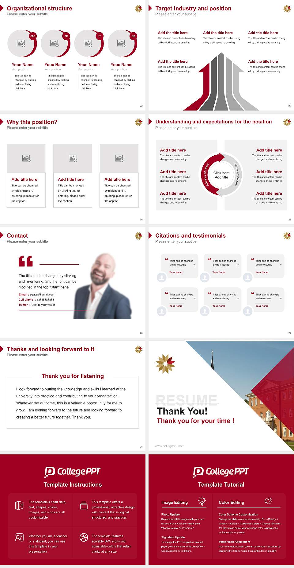 University of Divinity Resume PPT Template4:3 ratio PPT effect preview image4