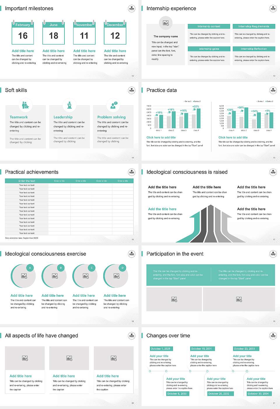 Deakin University National Scholarship Defense PPT Template16:9 ratio PPT effect preview image3