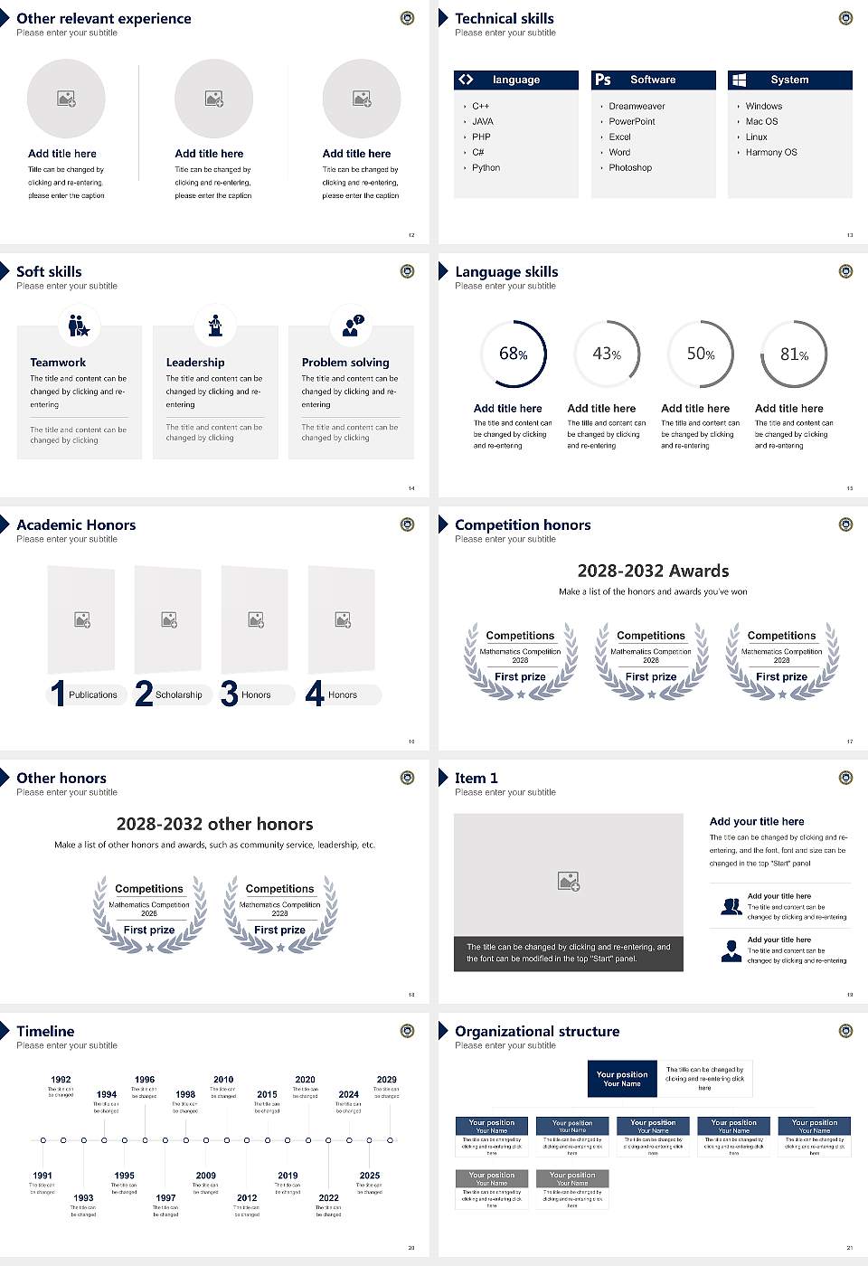 The University of Notre Dame Australia Resume PPT Template16:9 ratio PPT effect preview image3