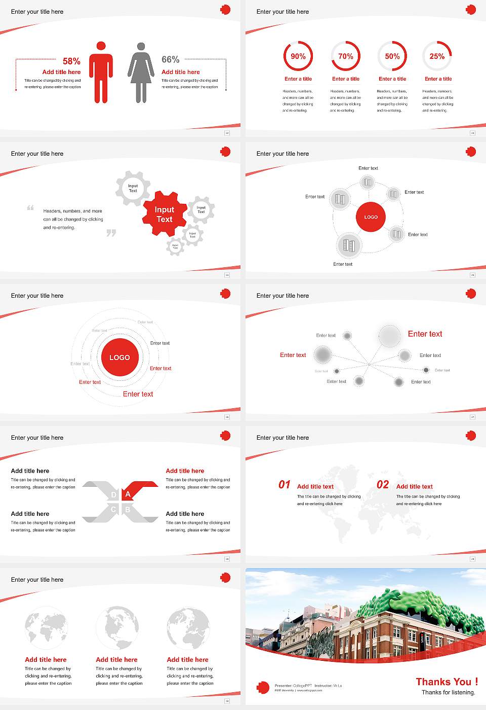 RMIT University Course/Courseware Creation PPT Template16:9 ratio PPT effect preview image4