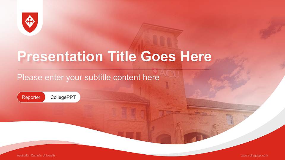 Australian Catholic University Lecture Sharing and Networking Event PPT Template16:9 ratio PPT effect preview image