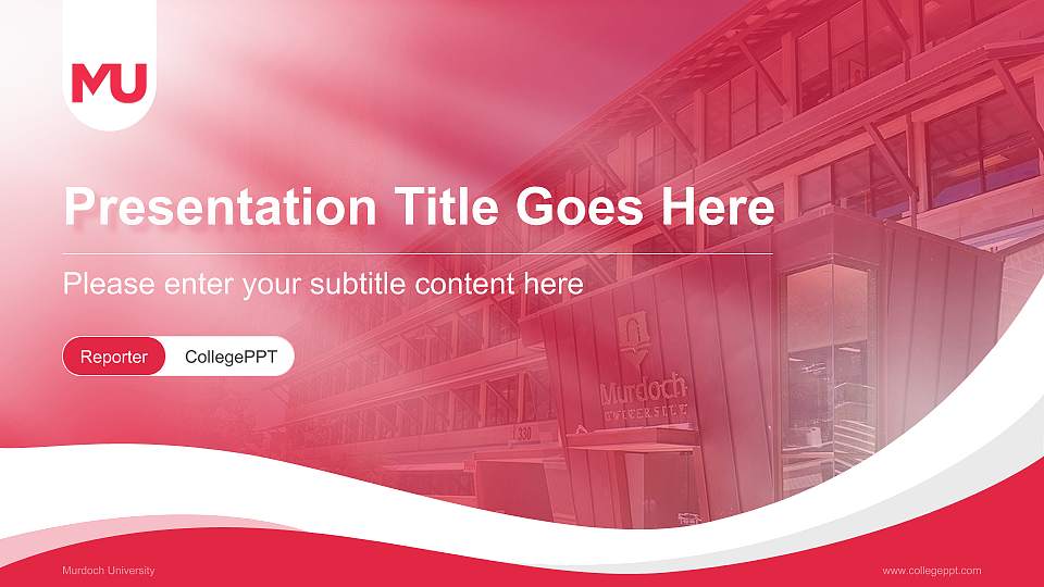 Murdoch University Lecture Sharing and Networking Event PPT Template16:9 ratio PPT effect preview image