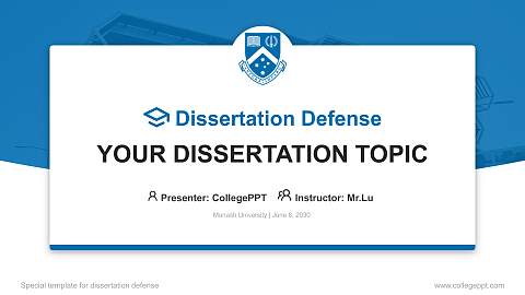 Monash University Graduation Thesis Defense PPT Template