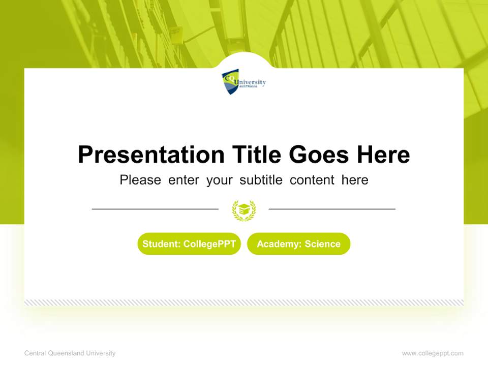 Central Queensland University National Scholarship Defense PPT Template4:3 ratio PPT effect preview image4